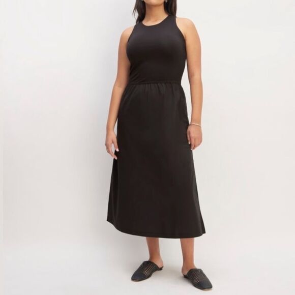 NEW Everlane Supima Riviera Dress High Neck Black Small - Picture 1 of 3